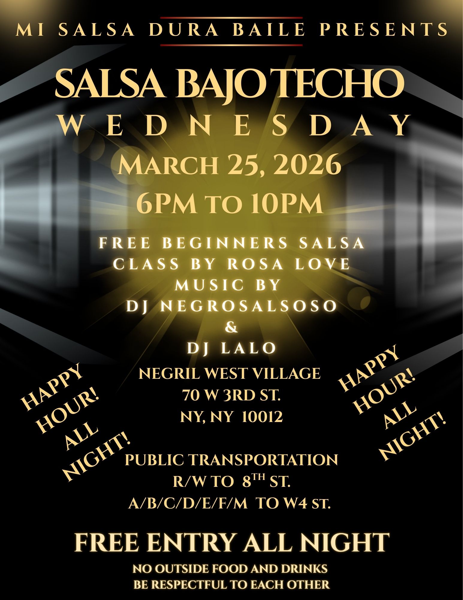 Salsa Bajo Techo March 25 Flyer